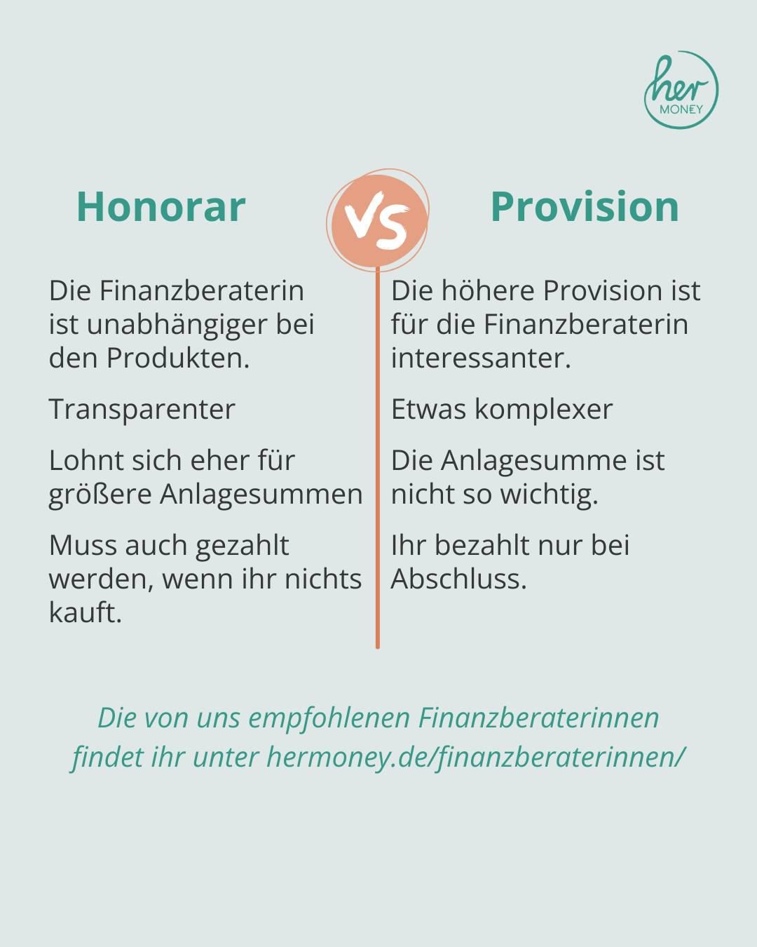 Provision vs. Honorar - Was ist die bessere Finanzberatung?